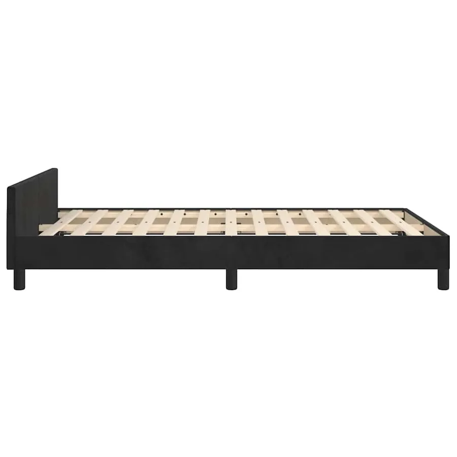 Cadre de lit sans matelas noir 120x200 cm velours - 6