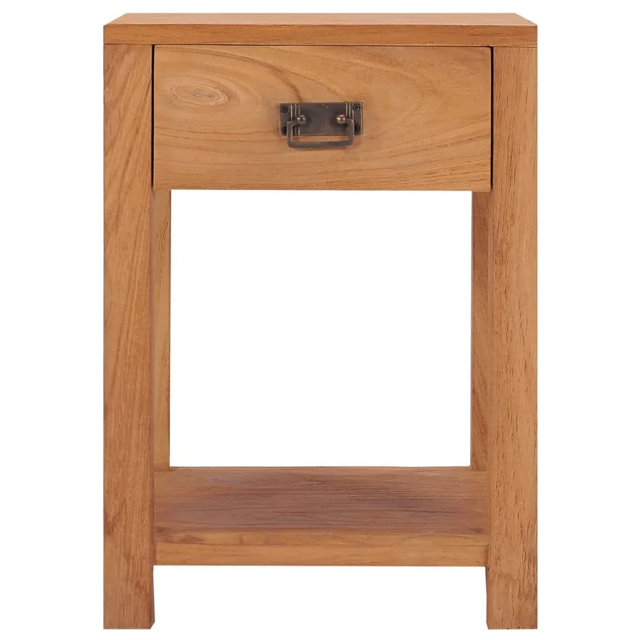 Table de chevet 35x35x50 cm bois de teck massif - 3