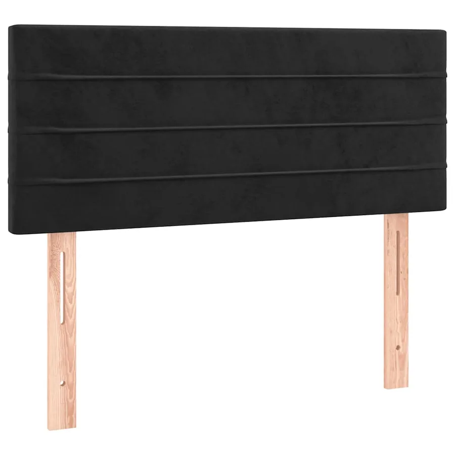 Sommier à lattes de lit avec matelas Noir 100x200 cm Velours - 6