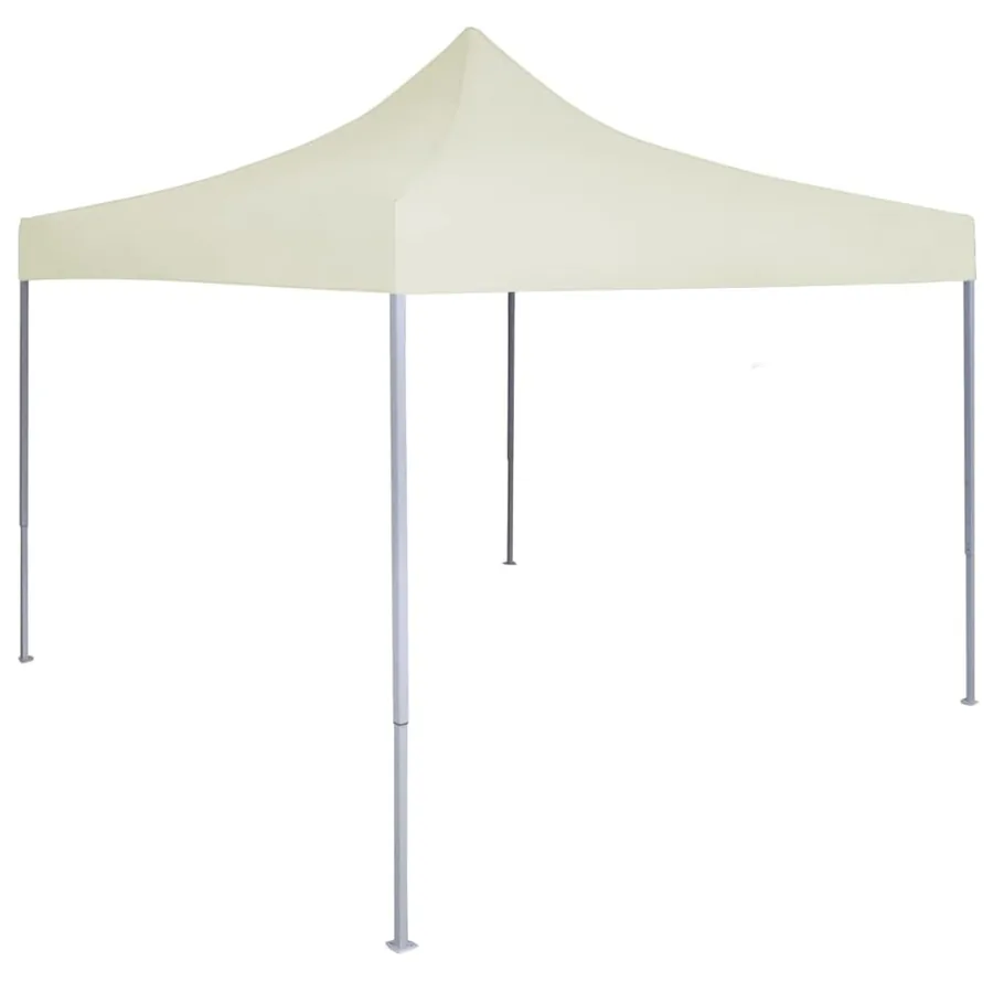 Tente de réception pliable professionnelle 2x2 m Acier Crème