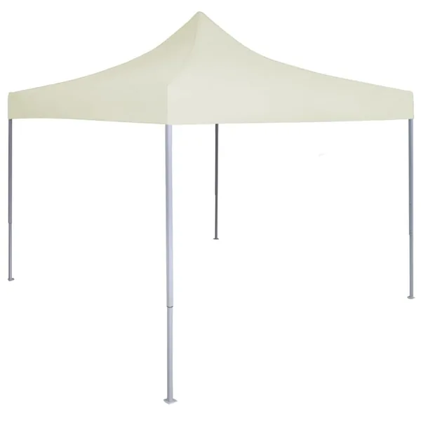Tente de réception pliable professionnelle 2x2 m Acier Crème