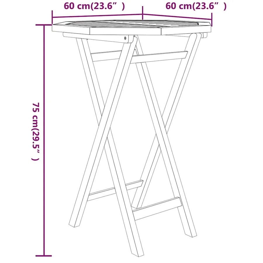 Ensemble à manger de jardin 3 pcs Bois de teck massif - 9