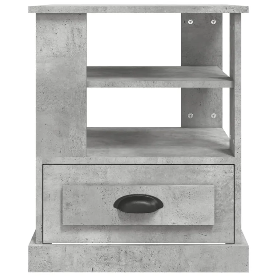 Table d'appoint gris béton 50x50x60 cm bois d'ingénierie - 6