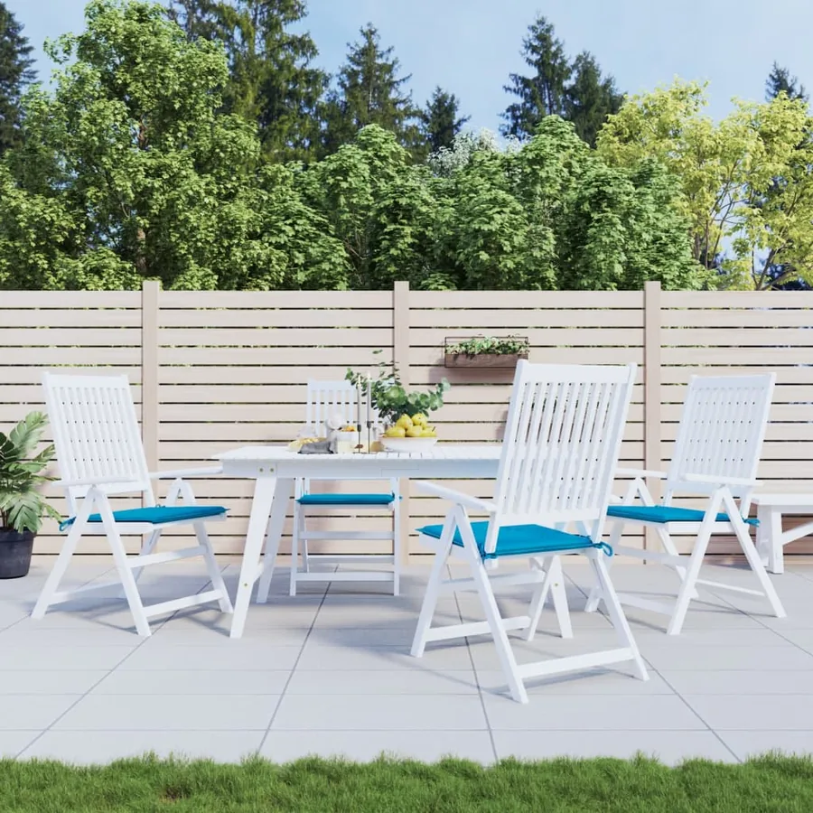 Coussins de chaise jardin lot de 4 bleu 50x50x4 cm tissu oxford
