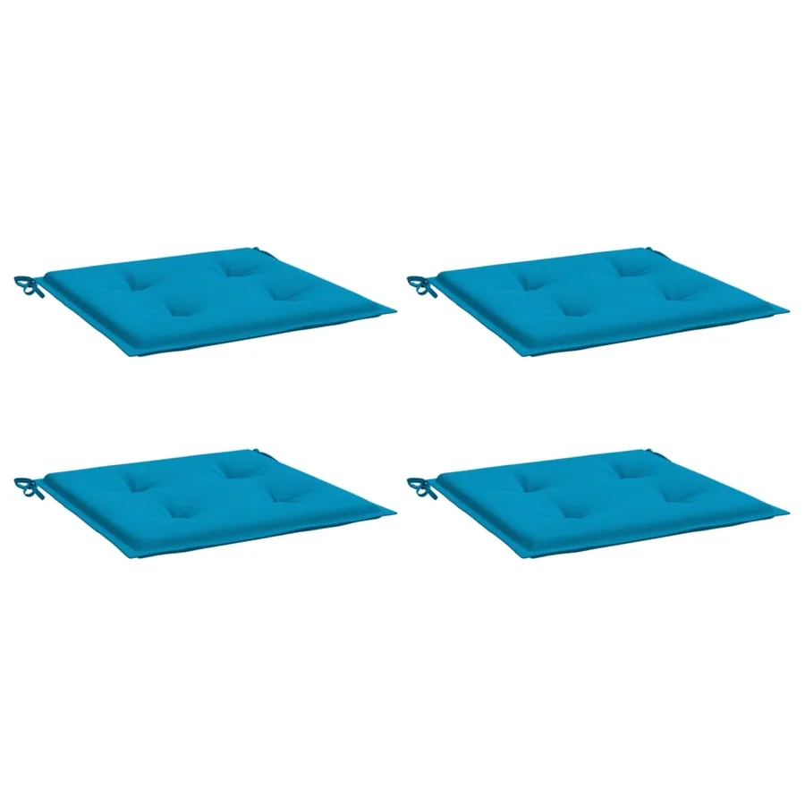 Coussins de chaise jardin lot de 4 bleu 50x50x4 cm tissu oxford - 3