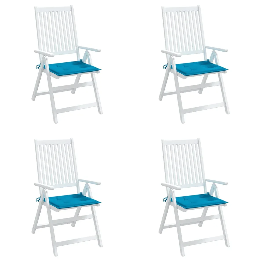Coussins de chaise jardin lot de 4 bleu 50x50x4 cm tissu oxford - 7