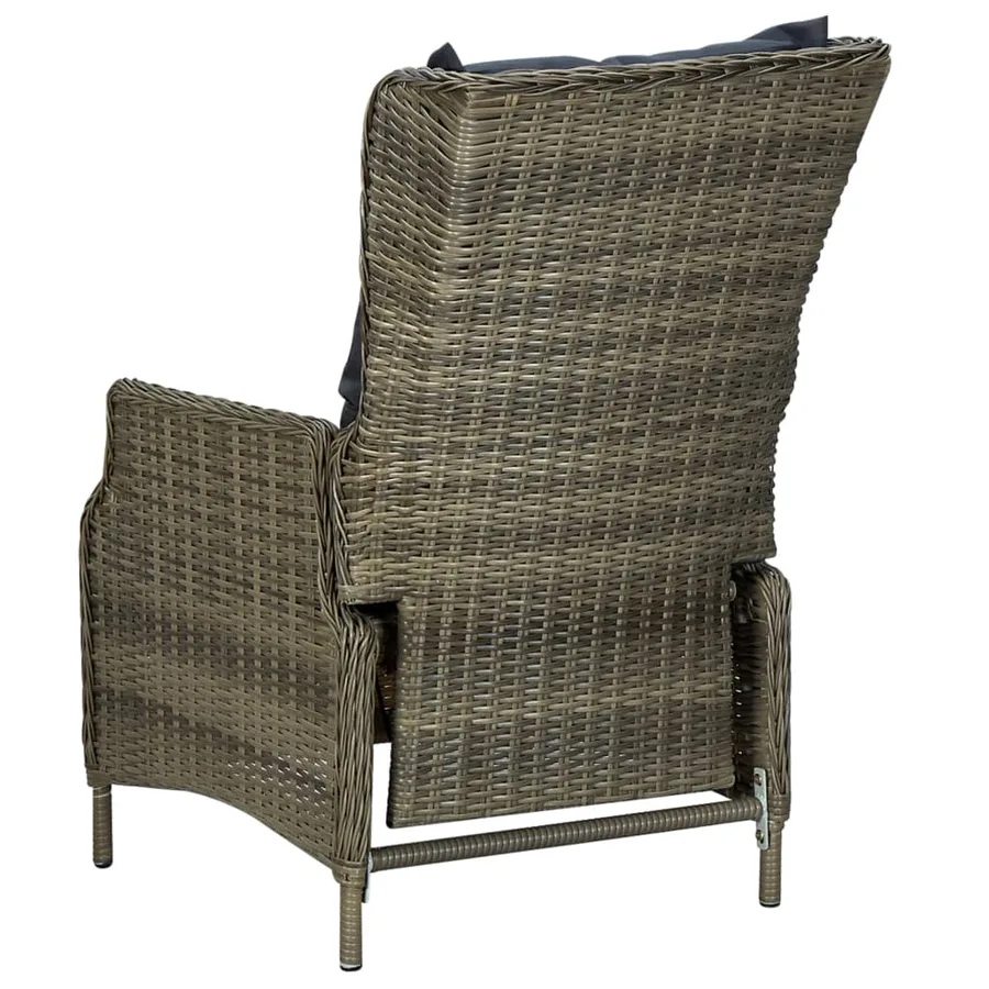 Ensemble à manger d'extérieur et coussins 9 pcs résine tressée - 8