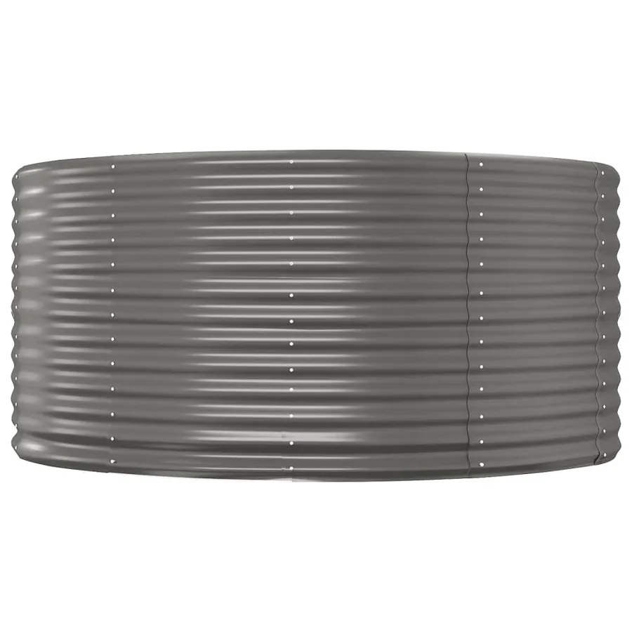 Lit surélevé de jardin Gris 140x140x68cm Acier galvanisé - 3