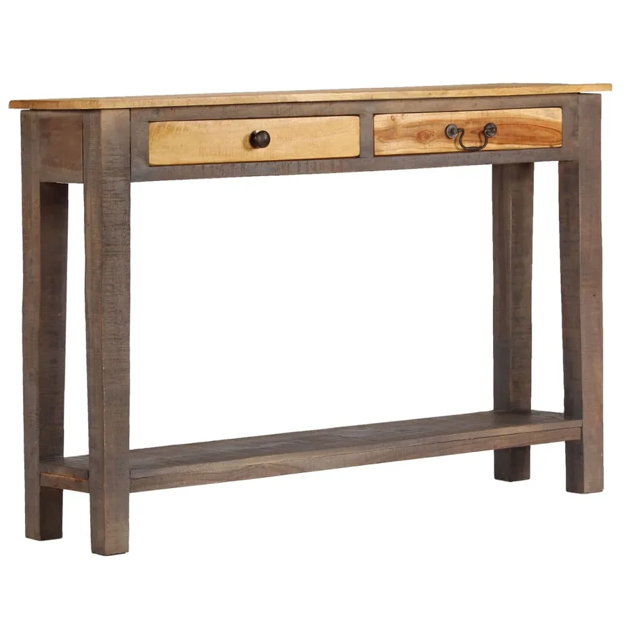 Table console Bois massif Vintage 118 x 30 x 80 cm - 12