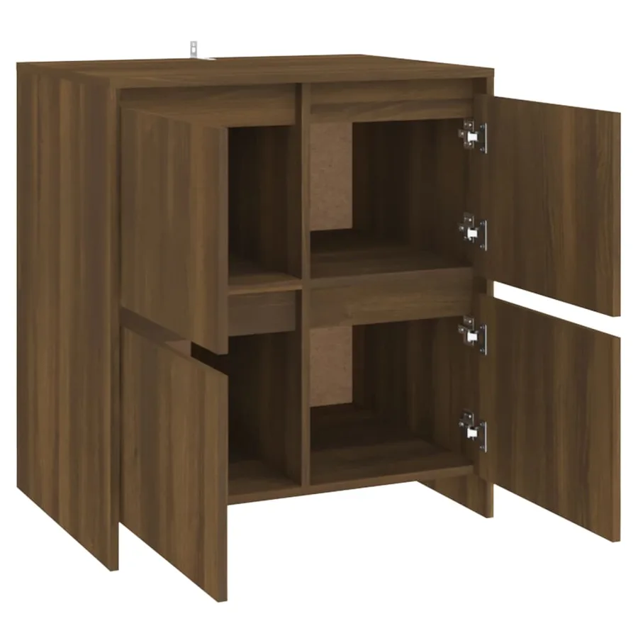Buffet Chêne marron 70x41x75 cm Bois d'ingénierie - 5