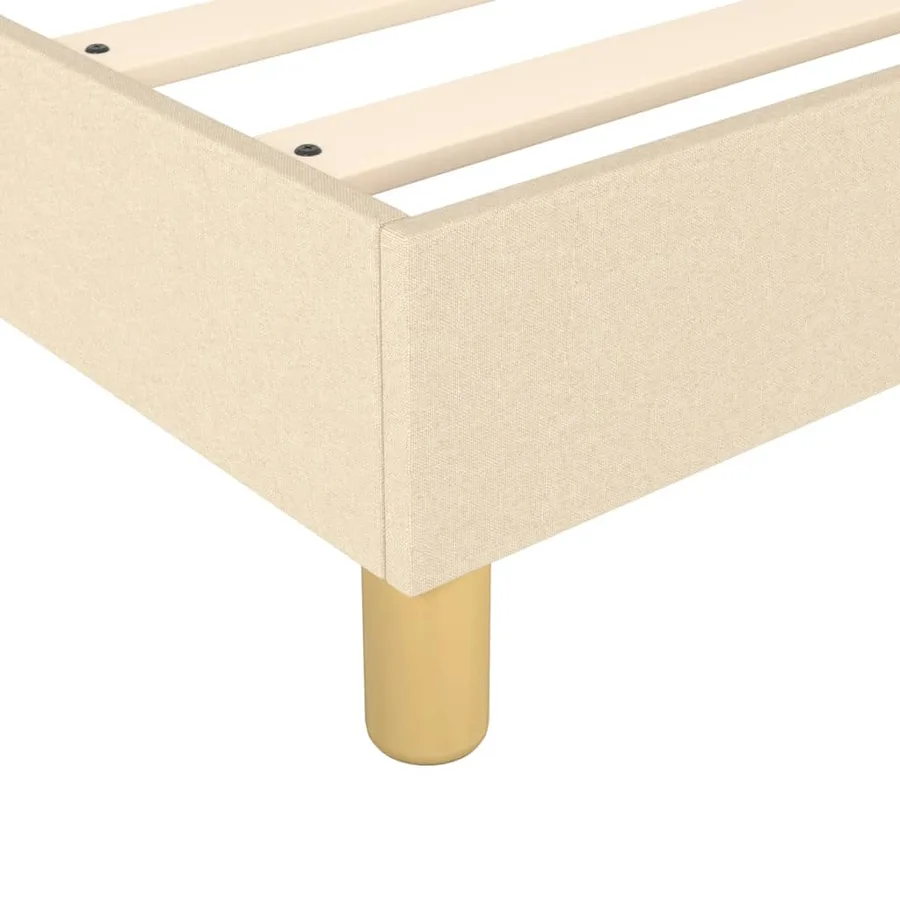 Sommier à lattes de lit avec matelas Crème 120x200 cm Tissu - 7