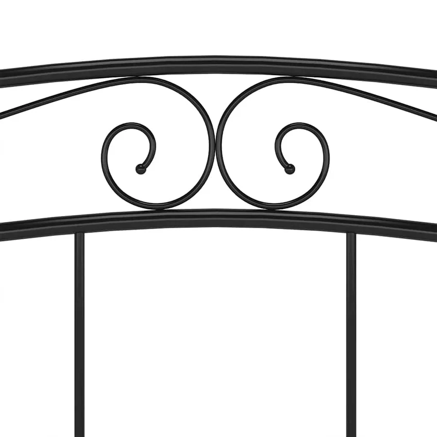 Cadre de lit sans matelas noir métal 140x200 cm - 7