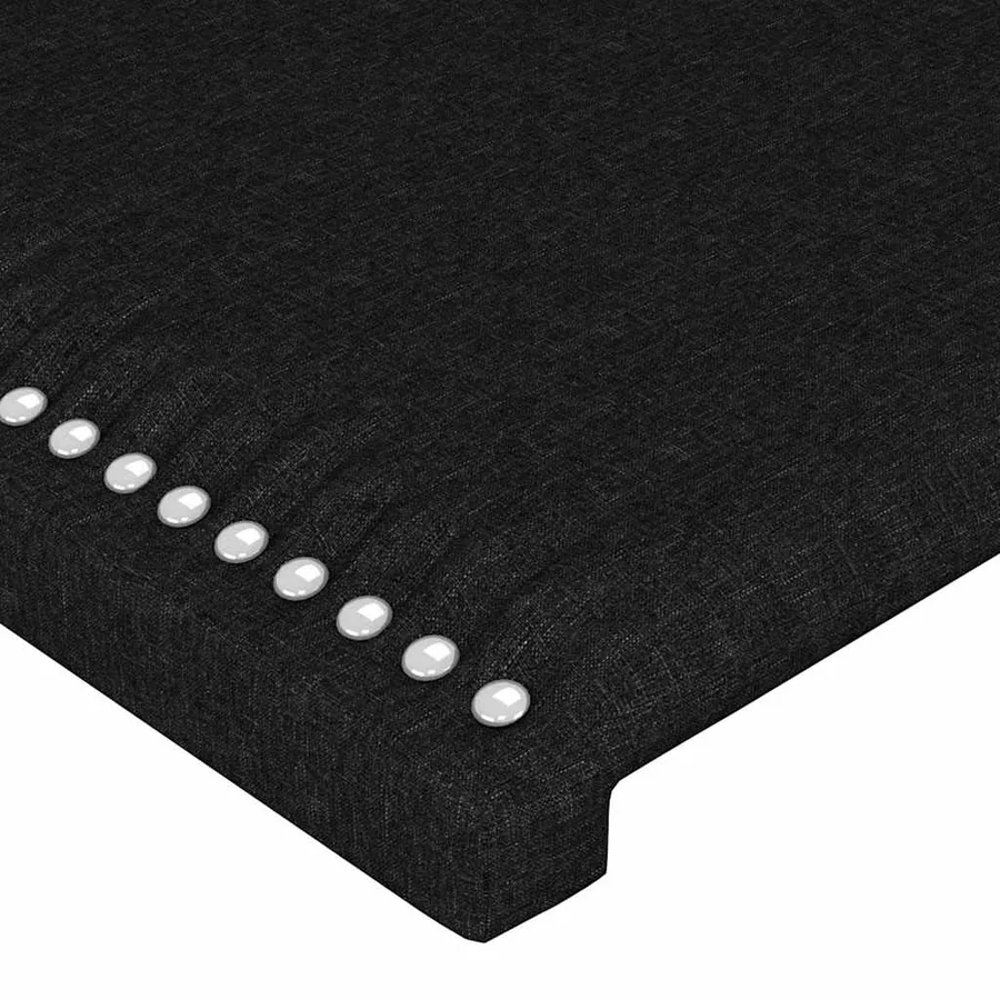 Cadre de lit sans matelas noir 80x200 cm tissu - 10