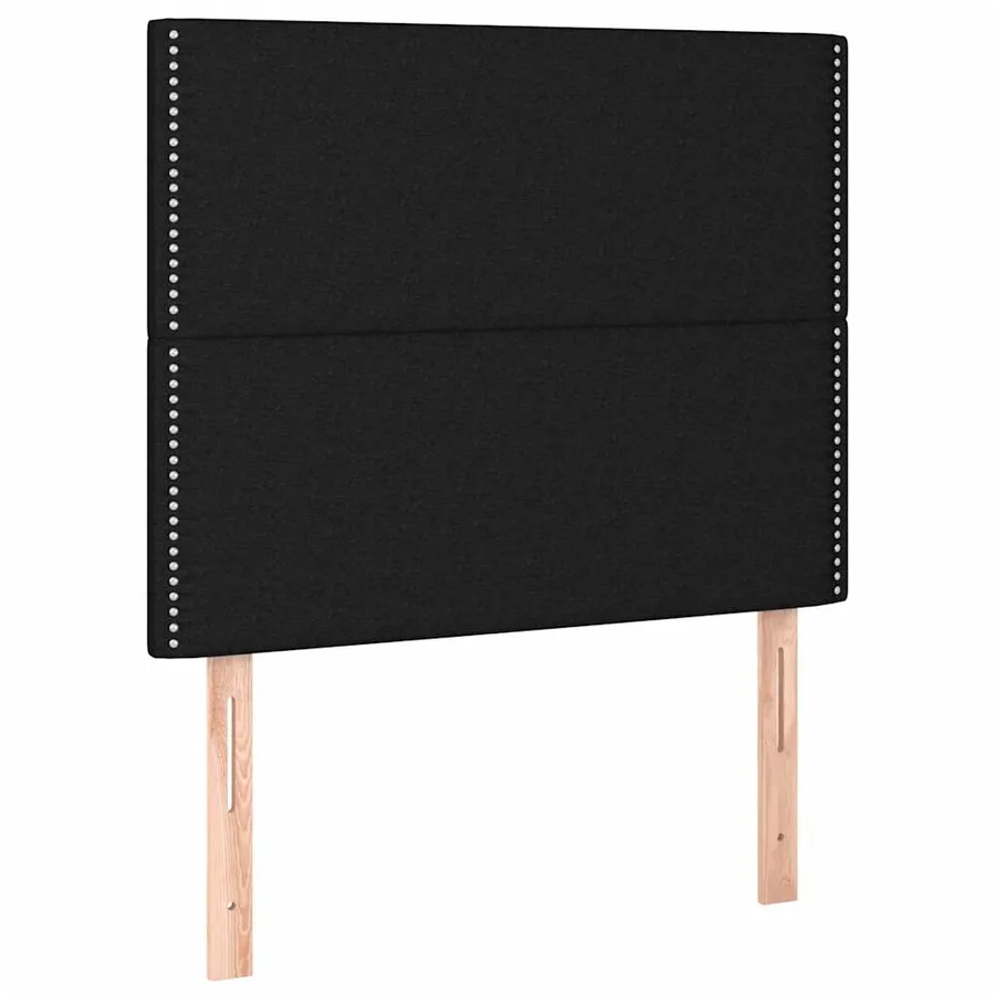 Cadre de lit sans matelas noir 80x200 cm tissu - 9