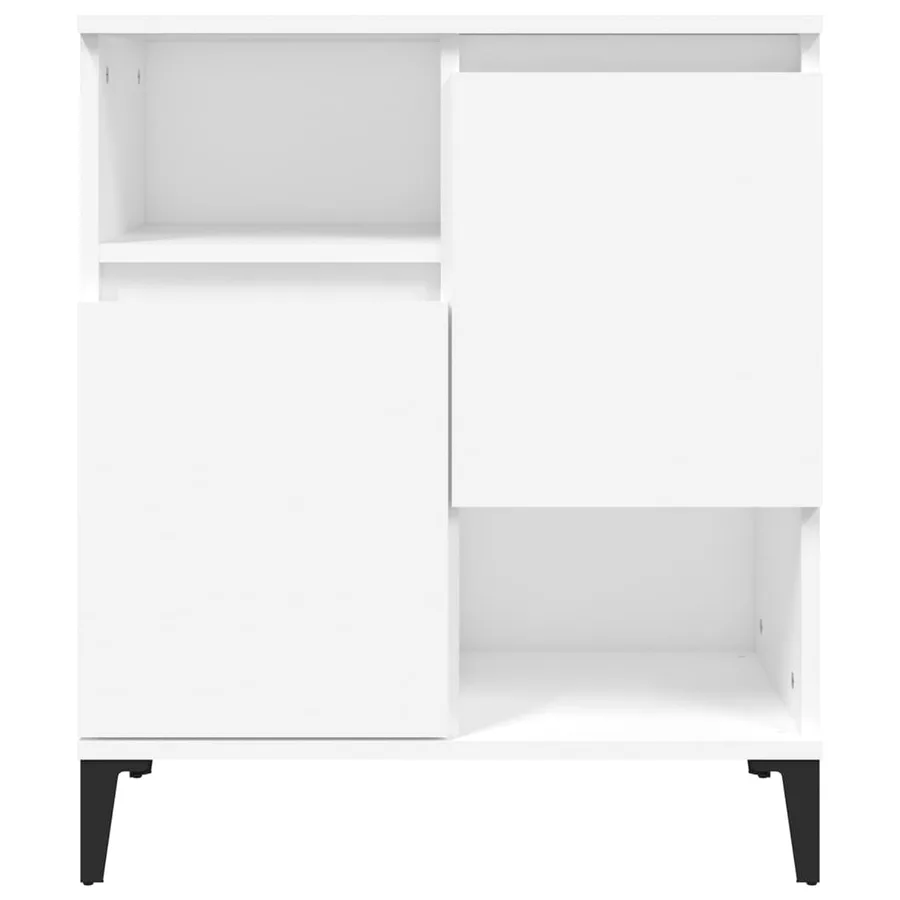 Buffets 2 pcs blanc 60x35x70 cm bois d'ingénierie - 6