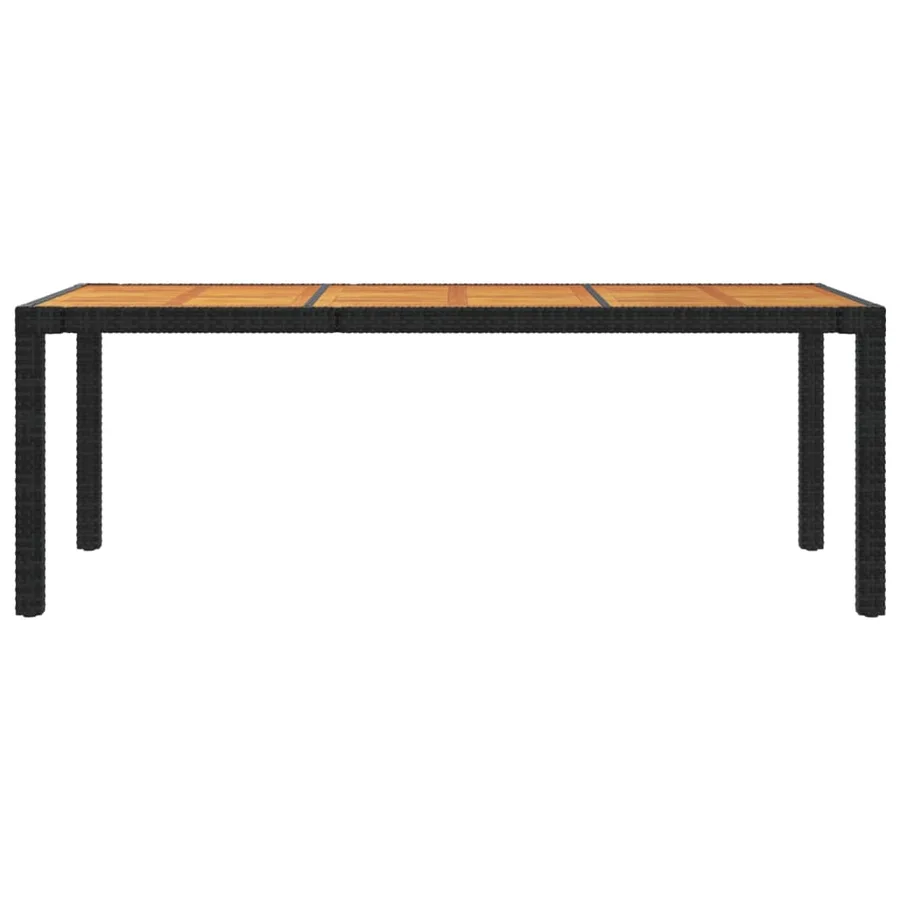 Salon de jardin 7 pcs avec coussins résine tressée noir - 9