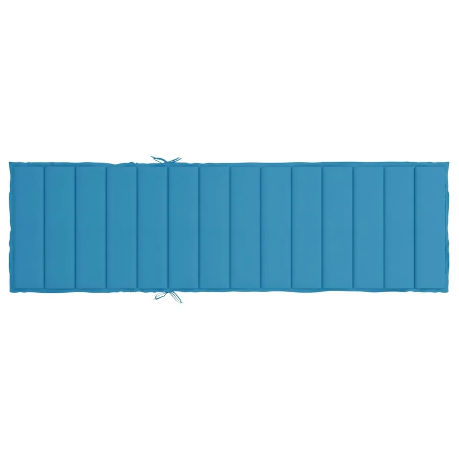 Coussin de chaise longue bleu 200x50x3 cm tissu oxford - 5