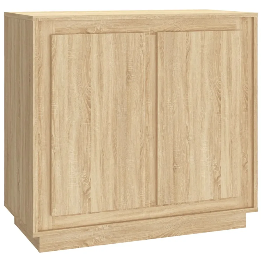 Buffet chêne sonoma 80x34x75 cm bois d'ingénierie - 2