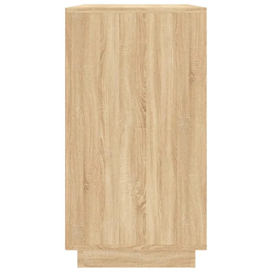 Buffet chêne sonoma 80x34x75 cm bois d'ingénierie - 6