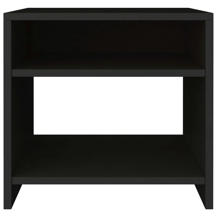 Tables de chevet 2 pcs Noir 40x30x40 cm Bois d'ingénierie - 5
