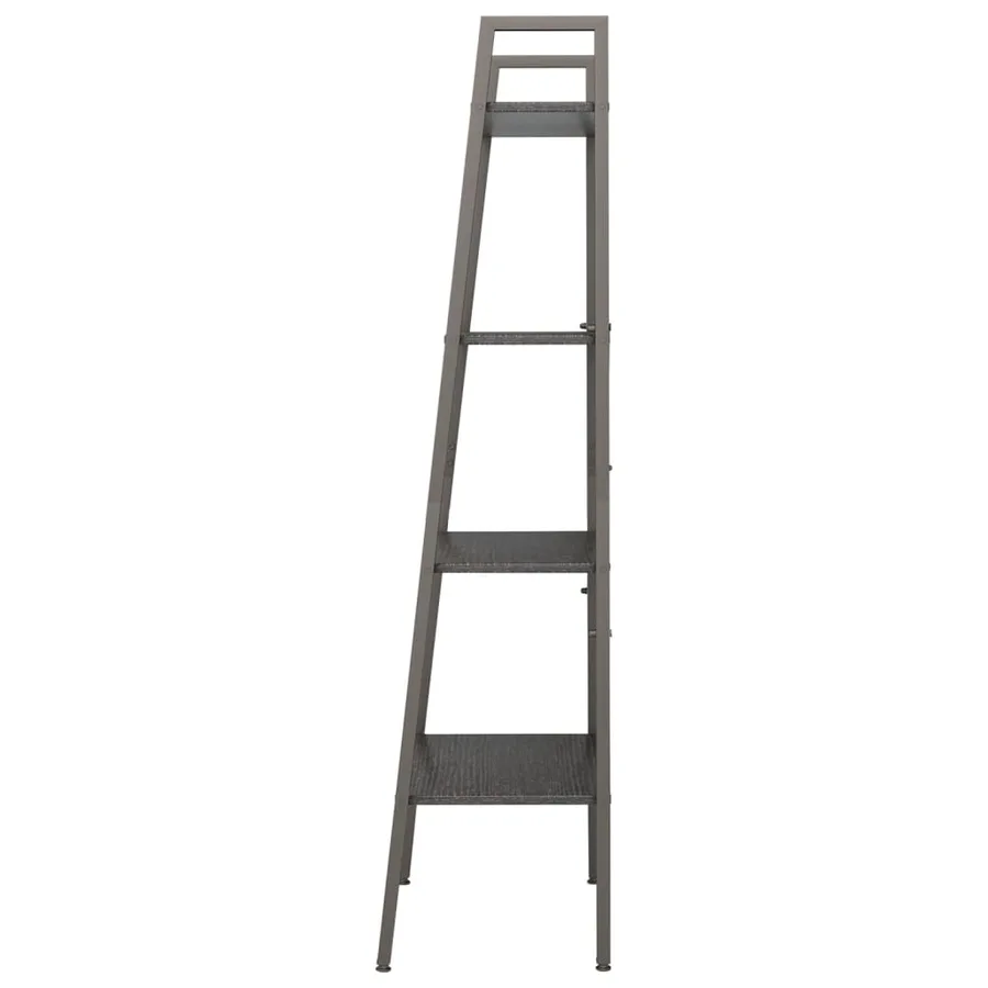 Étagère sur pied 4 niveaux Noir 56x35x140 cm - 4