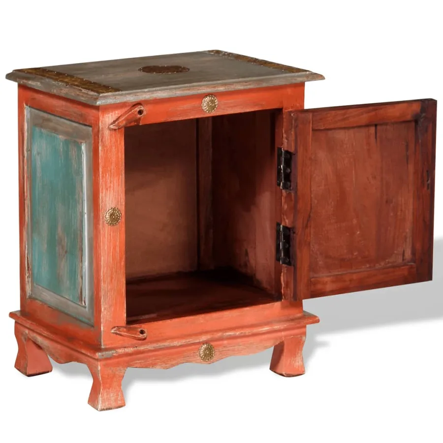 Table de chevet Bois de manguier massif Orange - 6