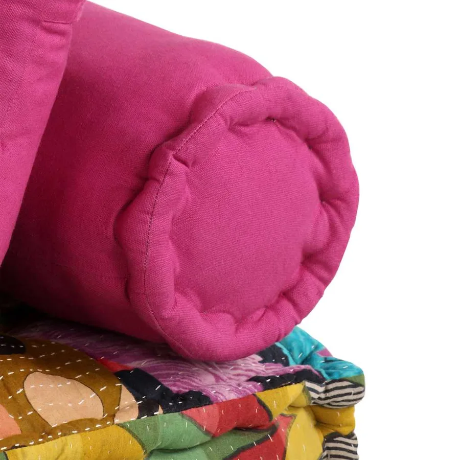 Pouf modulaire à 2 places Patchwork Tissu - 6
