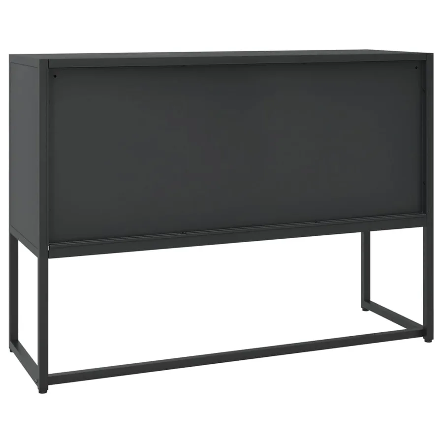 Buffet Noir 105x35x75 cm Acier - 7