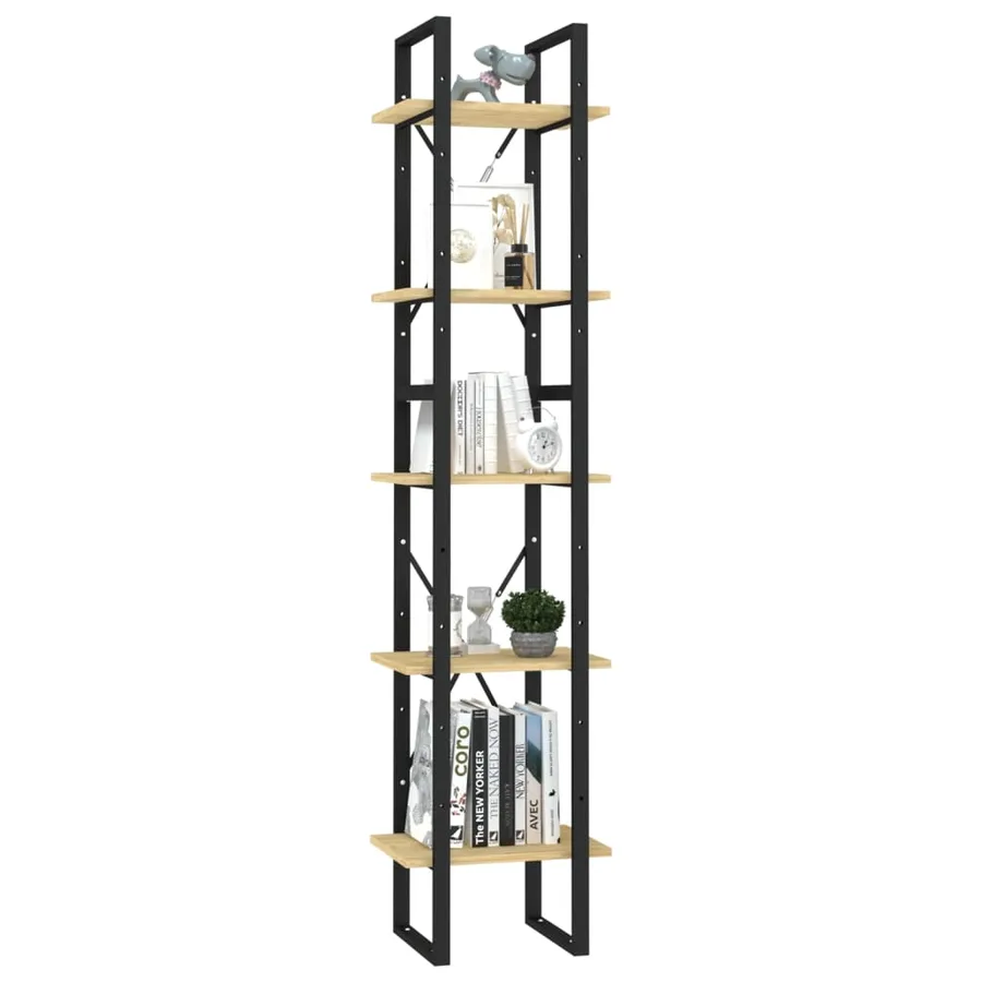 Bibliothèque à 5 niveaux 40x30x175 cm Bois de pin - 3