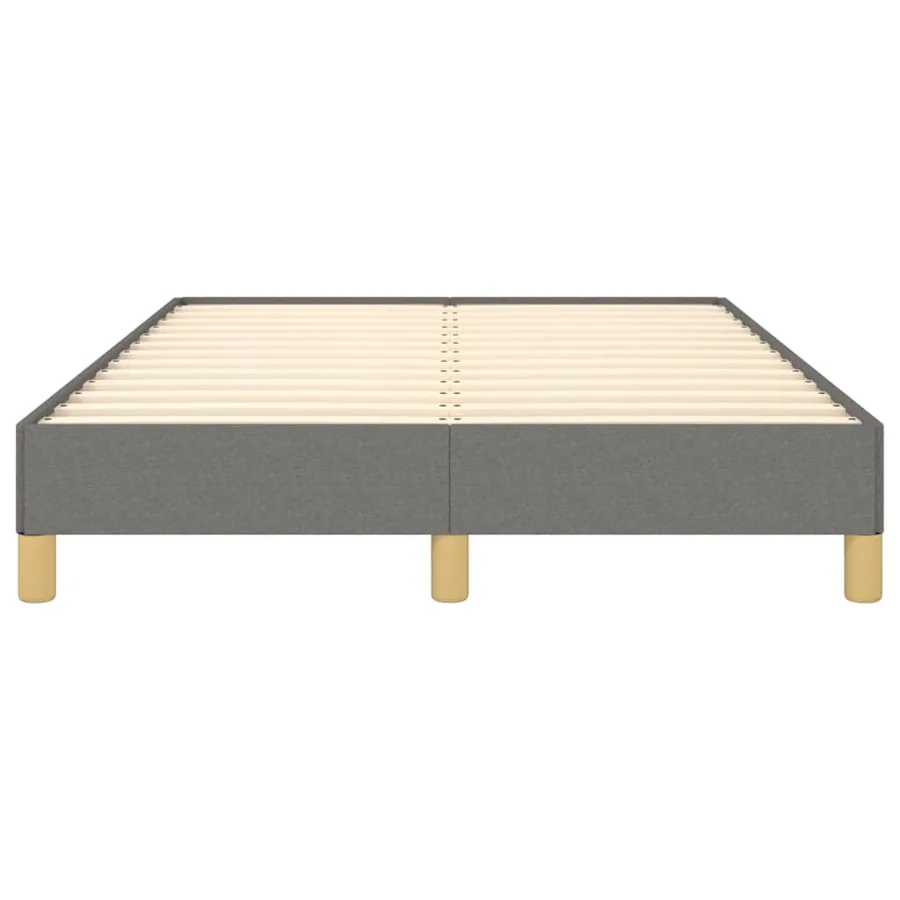 Cadre de lit sans matelas gris foncé 120x200 cm tissu - 5