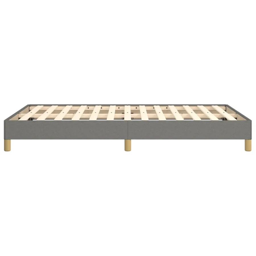 Cadre de lit sans matelas gris foncé 120x200 cm tissu - 6
