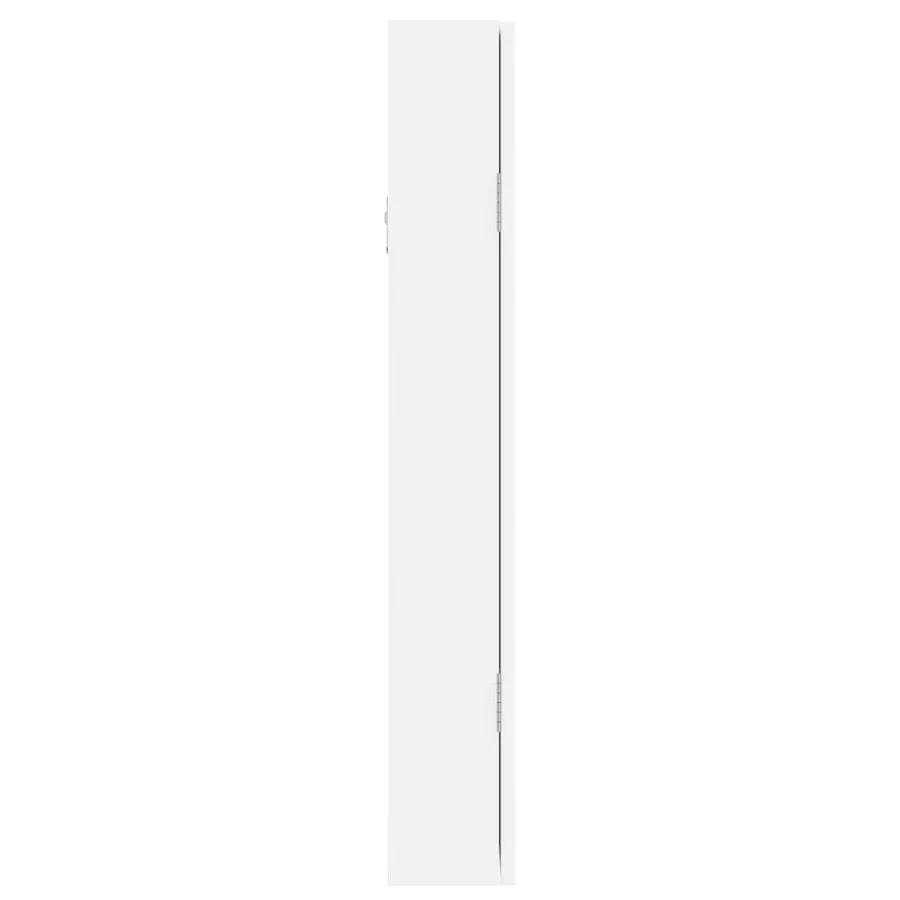 Armoire à bijoux avec miroir murale blanc 37,5x10x67 cm - 6