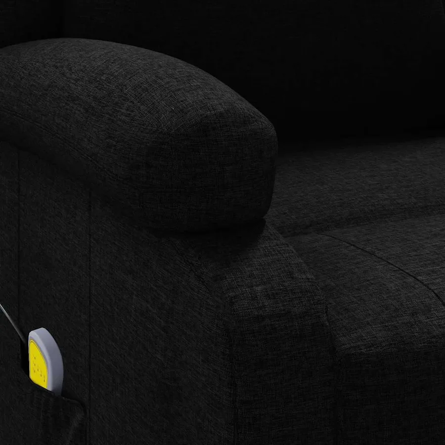 Fauteuil de massage Noir Tissu - 8