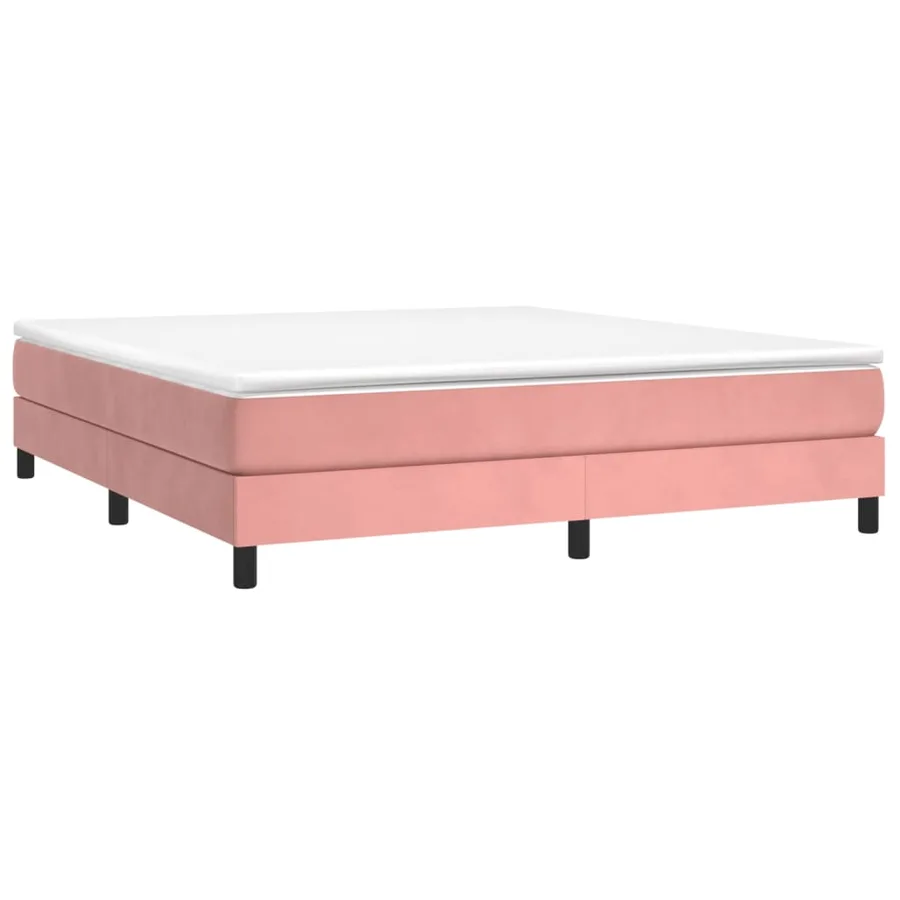 Sommier à lattes de lit avec matelas Rose 180x200 cm Velours - 3