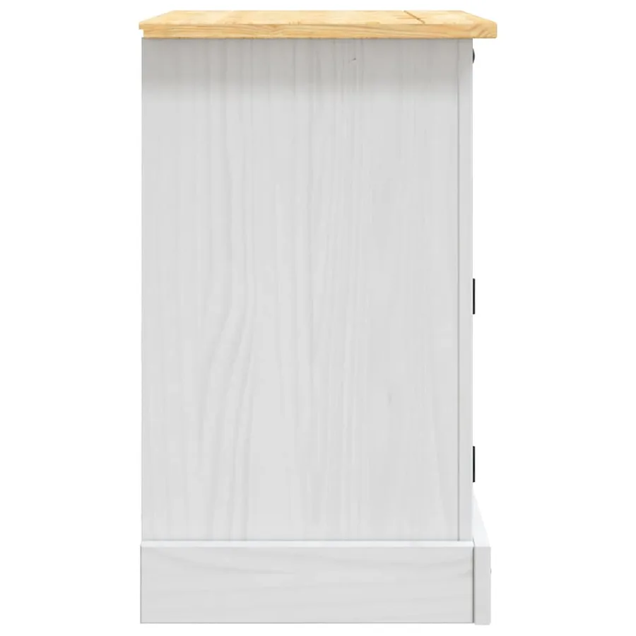 Table de chevet Gamme Corona pin mexicain Blanc 53x39x67 cm - 5