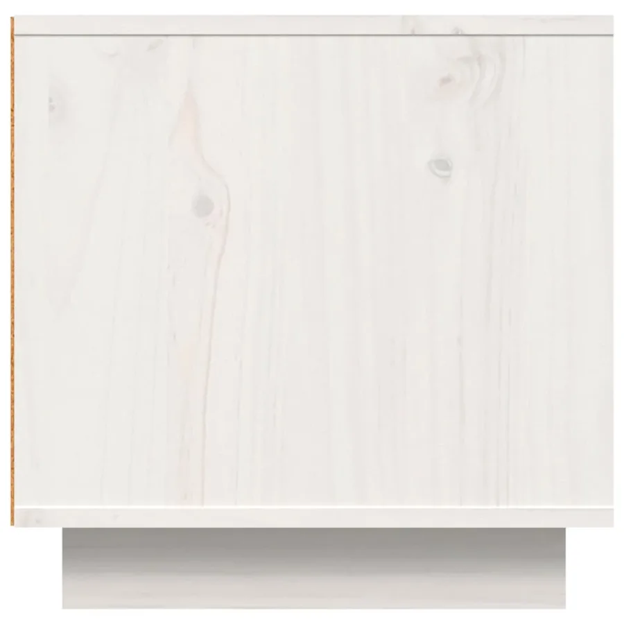Meuble TV Blanc 140x40x40 cm Bois de pin massif - 8