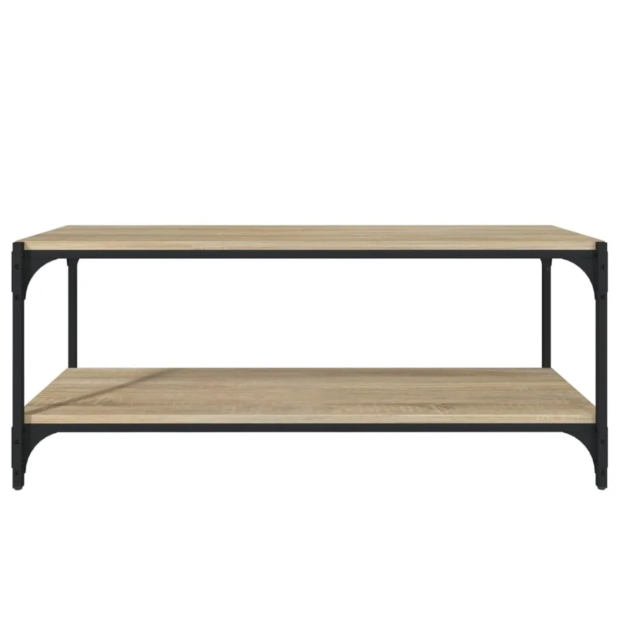 Meuble TV Chêne sonoma 100x33x41 cm Bois d'ingénierie et acier - 4