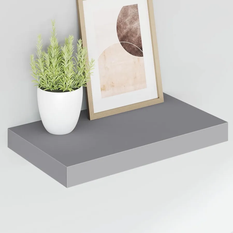 Étagères murales flottantes 4 pcs Gris 40x23,5x3,8 cm MDF - 4