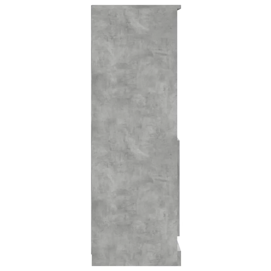 Buffet haut gris béton 60x35,5x103,5 cm bois d'ingénierie - 7