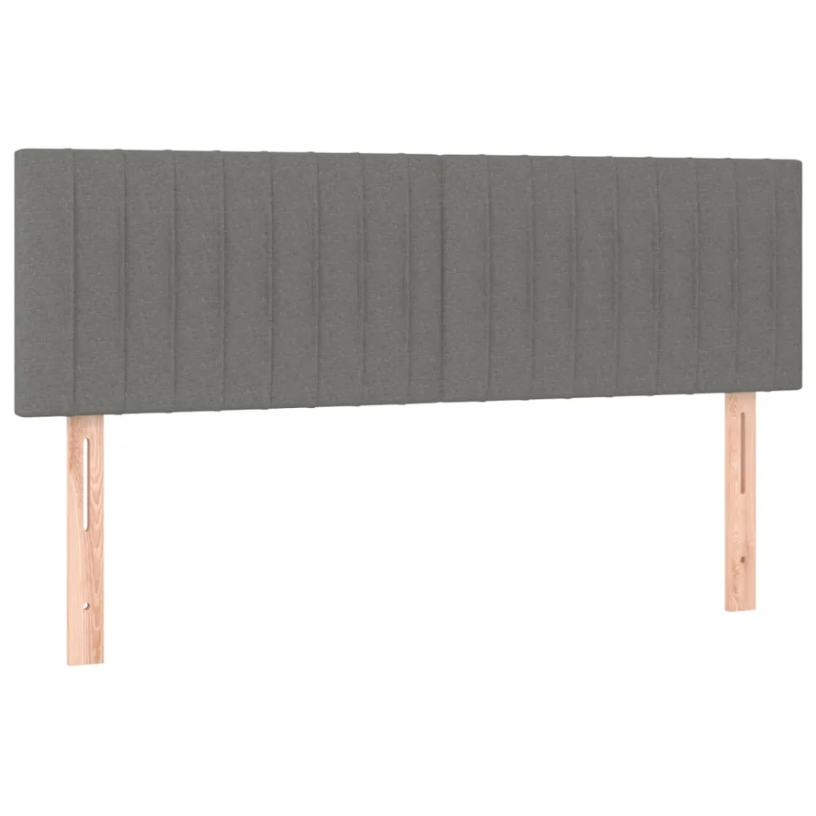 Sommier à lattes de lit et matelas et LED Gris foncé 140x200 cm - 7