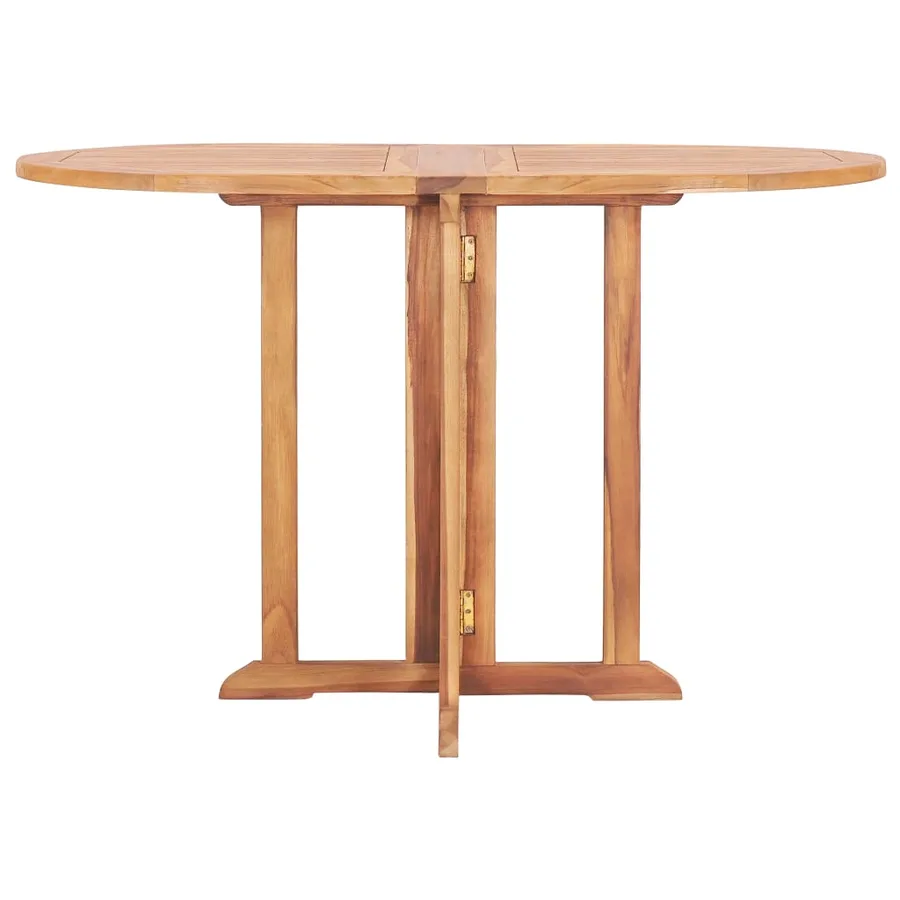 Ensemble à manger d'extérieur pliable 5 pcs Bois solide de teck - 3