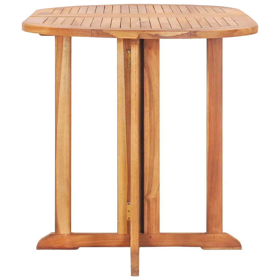 Ensemble à manger d'extérieur pliable 5 pcs Bois solide de teck - 4