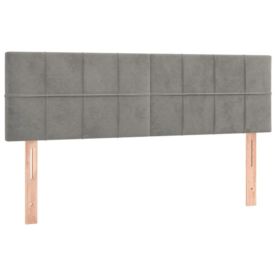 Sommier à lattes de lit et matelas Gris clair 140x200cm Velours - 6