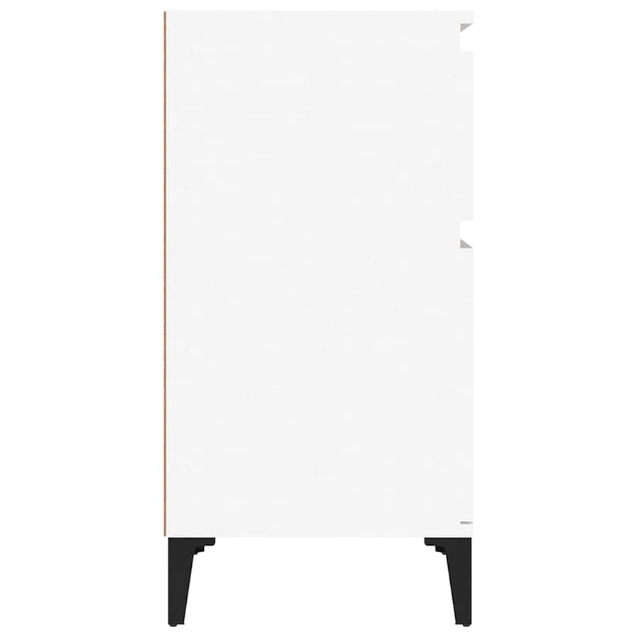 Table de chevet blanc 40x35x70 cm - 7