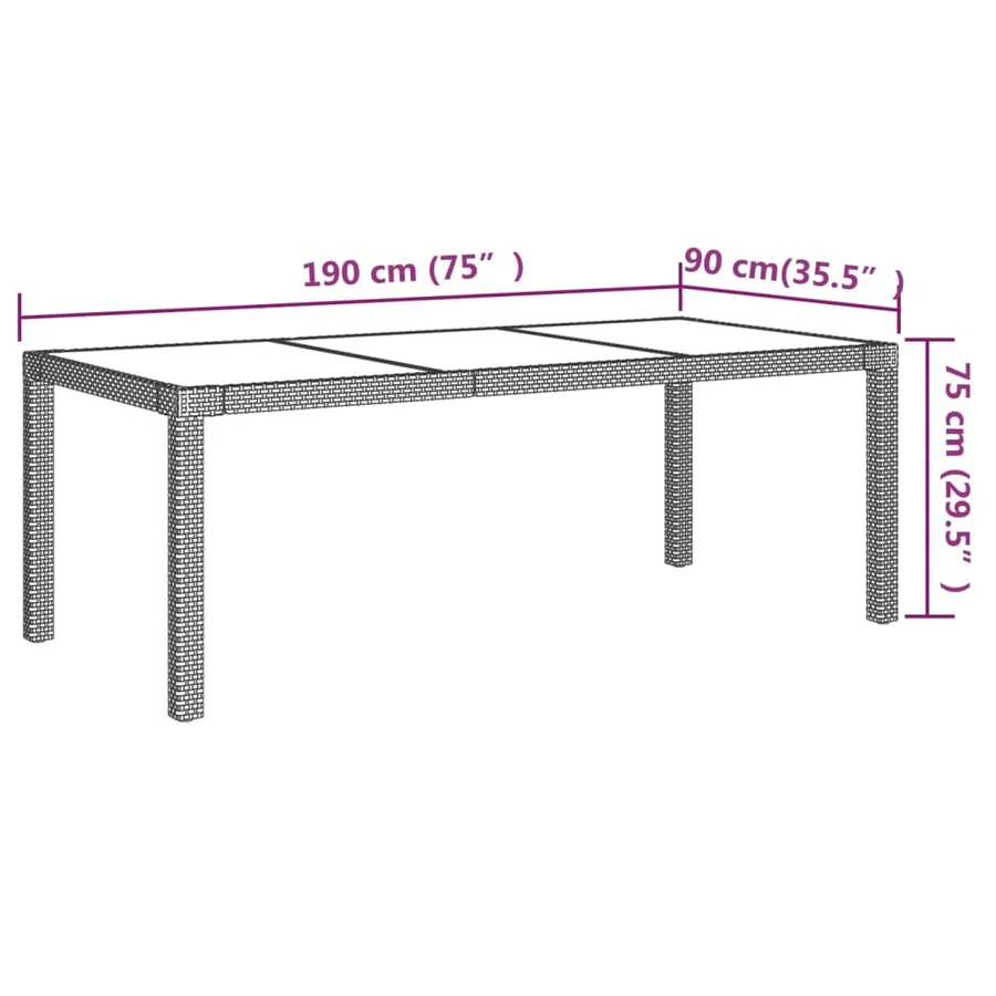 Ensemble à manger d'extérieur 7 pcs coussins Résine tressée - 3