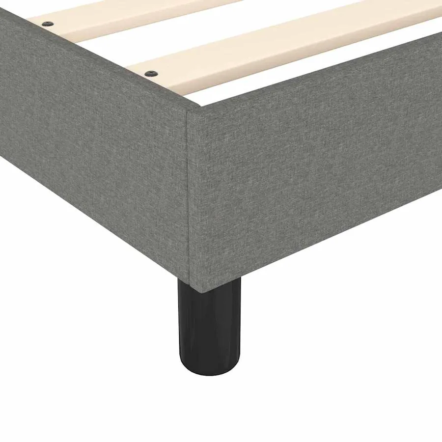 Sommier à lattes de lit et matelas Gris foncé 90x190 cm Tissu - 7