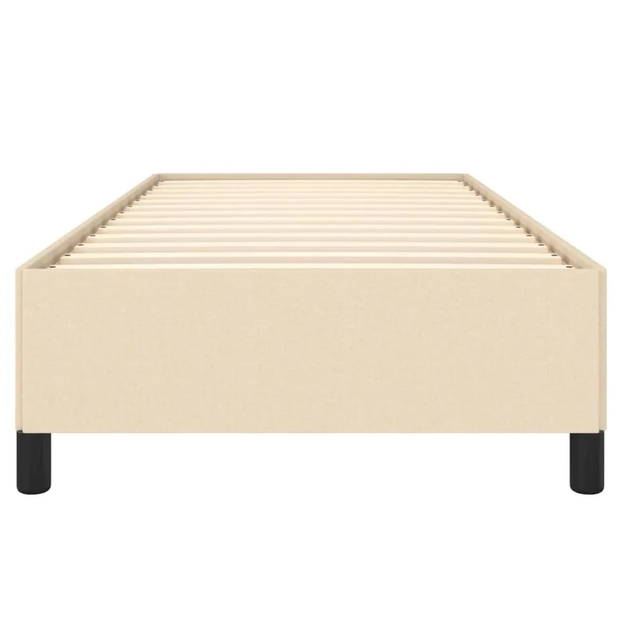 Cadre de lit sans matelas crème 90x200 cm tissu - 5