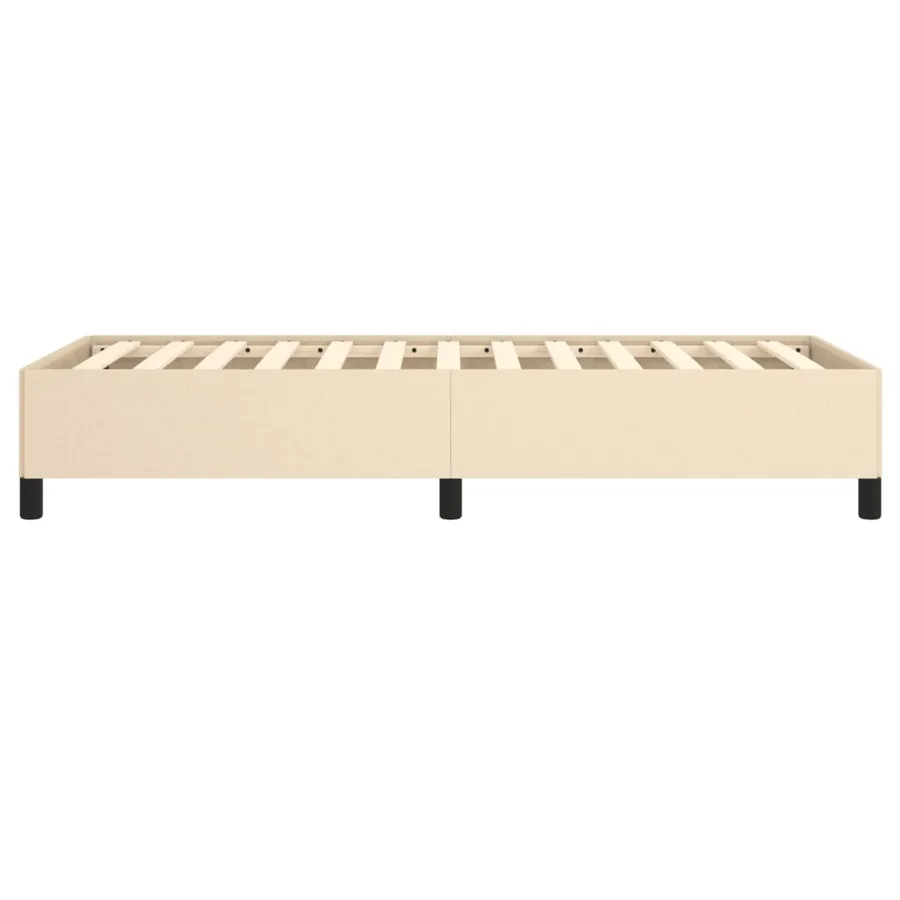 Cadre de lit sans matelas crème 90x200 cm tissu - 6