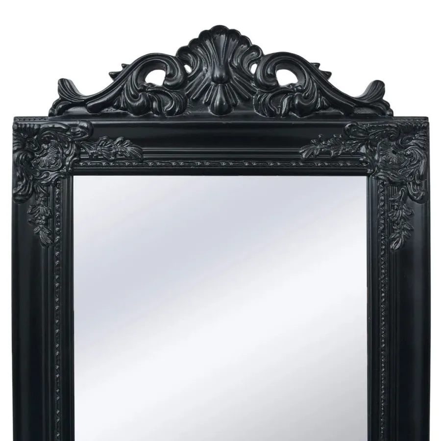 Miroir sur pied Style baroque 160x40 cm Noir - 2