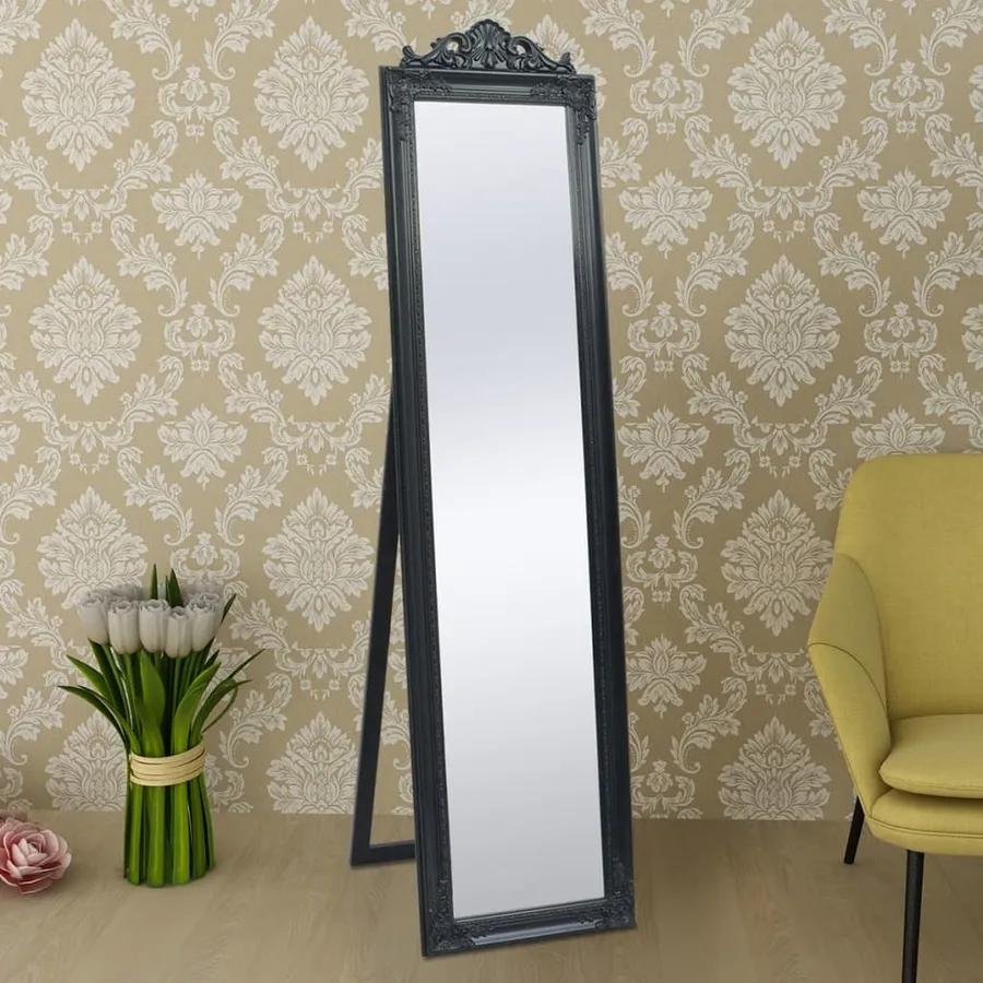 Miroir sur pied Style baroque 160x40 cm Noir - 6